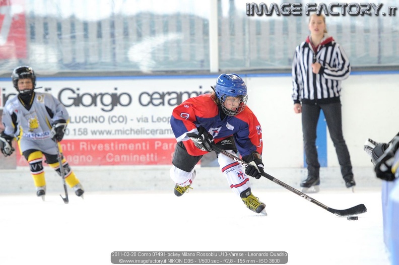 2011-02-20 Como 0749 Hockey Milano Rossoblu U10-Varese - Leonardo Quadrio.jpg
